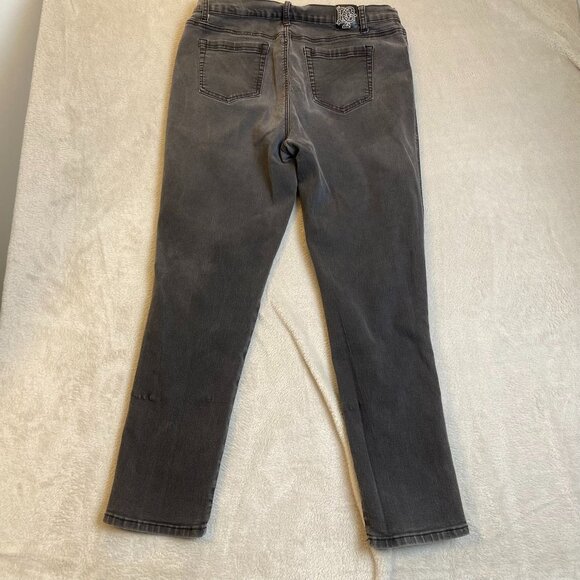 Diana Gillman Womans Jeans 14 Mid-Rise Slim Fit Embellished Pocket Detail - Picture 2 of 16